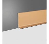 Coayuou Profil De Protection De Plinthe en Alliage D’Aluminium Anodisé - 125 Cm X4 - Moulure De Finition Murale Décorative Protection des Bords De Sol pour Parquet Stratifié(Gold,6cm)