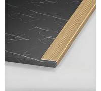 Coayuou Profilé D’Angle En Aluminium Effet Bois Pour Sol Et Carrelage Baguette De Finition Et Protection Des Bords 90 Cm* 3 Pièces Pour Cuisine Salle De Bain Et Zones À Fort Passage(Style 6,30*20mm)