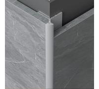 Coayuou Profilé D’Angle Extérieur Arrondi en Aluminium pour Carrelage 6-8 Mm - Baguette De Finition 100 Cm X 3 Pièces Moulure Décorative pour Bureau Et Showroom(Diamond White)