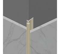 Coayuou Profilé D’Angle Extérieur en Aluminium pour Carrelage 4,5-18,5 Mm - Profilé De Finition Et Baguette De Protection Murale Anti-Choc, 100 Cm Lot De 3(Gunmetal Gray,8.5mm)