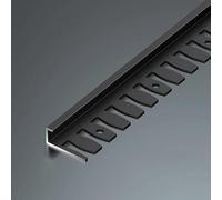 Coayuou Profilé D’Escalier en Aluminium C-Shape Protection De Bord pour Revêtement D’Escalier 5,5-18,5 Mm Nez De Marche Et Finition De Bord pour Sol Stratifié 90 Cm* 3 Pièces(Black,18.5mm)