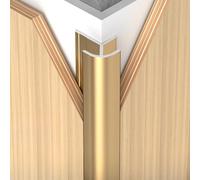 Coayuou Profilé De Finition Carrelage En Aluminium À Angle Arrondi, 4-18 Mm, Baguette D’Angle Pour Carrelage Et Panneaux Muraux, Étanche, Antichoc Et Antirouille, 100 Cm* 3(Bronze,5mm)