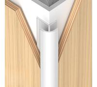 Coayuou Profilé De Finition Carrelage En Aluminium À Angle Arrondi, 4-18 Mm, Baguette D’Angle Pour Carrelage Et Panneaux Muraux, Étanche, Antichoc Et Antirouille, 100 Cm* 3(White,7mm)