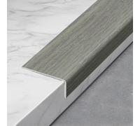 Coayuou Profilé De Finition Carrelage en Aluminium Aspect Bois en L Protection D’Angle Et De Bordure pour Sol Et Mur 90 Cm* 3 Pièces pour Installation De Carrelage À La Maison(Style 4,20 * 7mm)