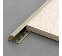 Coayuou Profilé De Finition Carrelage en Aluminium - Protecteur D’Angle Mural Anti-Collision pour Panneaux Muraux 10/12 Mm - Barre De Finition 100 Cm X2 pour Maison(Brushed Bronze,10mm)