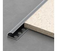 Coayuou Profilé De Finition Carrelage en Aluminium - Protecteur D’Angle Mural Anti-Collision pour Panneaux Muraux 10/12 Mm - Barre De Finition 100 Cm X2 pour Maison(Gentleman Grey,12mm)