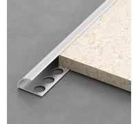 Coayuou Profilé De Finition Carrelage en Aluminium - Protecteur D’Angle Mural Anti-Collision pour Panneaux Muraux 10/12 Mm - Barre De Finition 100 Cm X2 pour Maison(Silver,12mm)