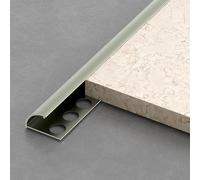 Coayuou Profilé De Finition Carrelage en Aluminium - Protecteur D’Angle Mural Anti-Collision pour Panneaux Muraux 10/12 Mm - Barre De Finition 100 Cm X2 pour Maison(Gun Grey,10mm)