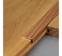 Coayuou Profilé De Finition D’Angle en Aluminium Effet Bois 90 Cm* 3, Baguette De Protection De Bord De Carrelage, Protection D’Angle pour Mur, Sol, Salle De Bain Et Cuisine(Style 8,8 * 15mm)