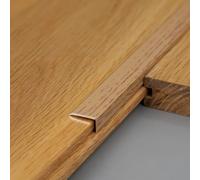 Coayuou Profilé De Finition D’Angle en Aluminium Effet Bois 90 Cm* 3, Baguette De Protection De Bord De Carrelage, Protection D’Angle pour Mur, Sol, Salle De Bain Et Cuisine(Style 11,20 * 30mm)