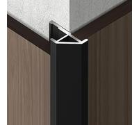 Coayuou Profilé De Finition D’angle Extérieur En Aluminium Pour Carrelage 9-18 Mm, Protège-angle Mural En Métal, 100 Cm* 3, Cache-bord Pour Cuisines, Salles De Bain(Black,18mm)