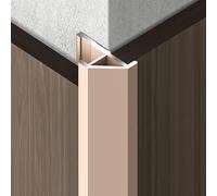 Coayuou Profilé De Finition D’angle Extérieur En Aluminium Pour Carrelage 9-18 Mm, Protège-angle Mural En Métal, 100 Cm* 3, Cache-bord Pour Cuisines, Salles De Bain(Rose Gold,18mm)