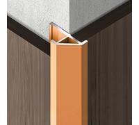 Coayuou Profilé De Finition D’angle Extérieur En Aluminium Pour Carrelage 9-18 Mm, Protège-angle Mural En Métal, 100 Cm* 3, Cache-bord Pour Cuisines, Salles De Bain(Gold,12mm)