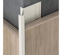 Coayuou Profilé De Finition En Aluminium Pour Carreaux Métalliques - Bordure Murale Pour Carreaux 5,5 À 18,5 Mm, Lot De 3 X 100 Cm, Pour Couloir, Salon Et Espaces Commerciaux(Meridian Gray,12.5mm)
