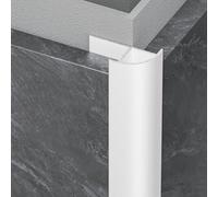 Coayuou Profilé De Finition En Aluminium Pour Panneaux Muraux Angle Arrondi Joint De Carrelage Universel 10/12 Mm Baguette De Bordure 100 Cm X 3 Pièces Pour Salle De Bain(Floral White,10mm)