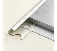 Coayuou Profilé De Finition en Aluminium pour Panneaux Muraux Et Carrelage, Angle Extérieur Arrondi, Embout De Finition 10/12 Mm, 100 Cm X 2 Pièces, pour Usage Domestique(Apricot Grey,10mm)