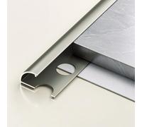 Coayuou Profilé De Finition en Aluminium pour Panneaux Muraux Et Carrelage, Angle Extérieur Arrondi, Embout De Finition 10/12 Mm, 100 Cm X 2 Pièces, pour Usage Domestique(Gunmetal Grey,12mm)