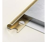 Coayuou Profilé De Finition en Aluminium pour Panneaux Muraux Et Carrelage, Angle Extérieur Arrondi, Embout De Finition 10/12 Mm, 100 Cm X 2 Pièces, pour Usage Domestique(Brushed Bronze,10mm)