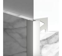 Coayuou Profilé De Finition Pour Carrelage En Aluminium, Angle Externe, Pour Coins De 8 À 12 Mm, Lot De 3 X 90 Cm, Installation Facile, Style Industriel(Pearl White,10mm)
