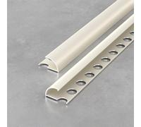 Coayuou Profilé De Finition pour Carrelage en Aluminium - Cornière D’Angle Courbée pour Protection des Angles De Mur - Adapté Aux Carreaux 10/12 Mm - 100 Cm X2 Pièces(Pearl White,10mm)