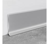 Coayuou Profilé De Plinthe en Aluminium Anodisé 125 Cm - Lot De 4, Bordure De Sol Résistante, Protection Murale Décorative pour Sols Stratifiés, Usage Bureau Et Maison(Meridian Grey,4cm)