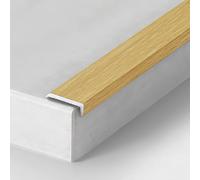 Coayuou Profilé De Protection D’Angle en Aluminium Effet Bois Protège-Arête pour Mur Et Sol 90 Cm* 3 Pièces Cornière De Finition Et Sécurité pour Cuisine, Salle De Bain(Style 5,22 * 10mm)