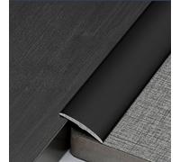 Coayuou Profilé De Transition De Sol en Aluminium 90 Cm* 3 PCS Barre De Seuil avec Rampe Et Réglage De Hauteur 0-6 Mm, Adapté Aux Portes Résidentielles Et Commerciales(Black,22mm)