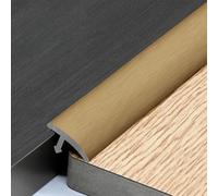 Coayuou Profilé De Transition De Sol en Aluminium 90 Cm* 3 PCS Barre De Seuil avec Rampe Et Réglage De Hauteur 0-6 Mm, Adapté Aux Portes Résidentielles Et Commerciales(Vevey Gold,18mm)