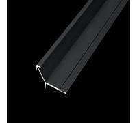Coayuou Profilés en Aluminium Encastrés en V pour Carrelage - Protection D’Angle Métal pour Carreaux 5,5 À 18,5 Mm - Lot De 3 X 100 Cm - pour Chambre, Couloir Ou Bureau(Black,6.5mm)