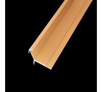 Coayuou Profilés en Aluminium Encastrés en V pour Carrelage - Protection D’Angle Métal pour Carreaux 5,5 À 18,5 Mm - Lot De 3 X 100 Cm - pour Chambre, Couloir Ou Bureau(Gold,6.5mm)