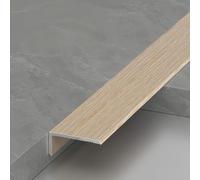 Coayuou Protecteurs D’Angle en L Aspect Bois Aluminium Profilés De Finition 90 Cm* 3 Pièces Protection des Bords pour Carrelage pour Décoration Intérieure Maison Et Bureau(Style 11,22 * 10mm)