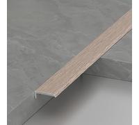 Coayuou Protection D’Angle Autocollante 90 Cm* 3 Pièces, Profilé De Finition en Aluminium Effet Bois en Forme L, Bordure De Sol pour Zones À Fort Passage, Maison(Style 7,20 * 8mm)