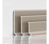 Coayuou Protection De Plinthes en Aluminium 125 Cm* 4 Pièces Profilé De Finition Et Protection De Bordure Murale Et De Sol Résistant pour Sols Stratifiés Et Parquet Bois(Milk Coffee Color,4cm)