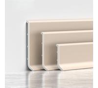 Coayuou Protection De Plinthes en Aluminium 125 Cm* 4 Pièces Profilé De Finition Et Protection De Bordure Murale Et De Sol Résistant pour Sols Stratifiés Et Parquet Bois(Eggshell Color,8cm)