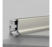 Coayuou Protège-plinthe en Alliage D’Aluminium Anodisé 2 Pièces* 125 Cm Profil De Finition Et De Protection pour Bas De Mur Et Plinthes Baguette De Protection des Bords De Sol(Champagne,2.5cm)