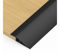 Coayuou Ruban De Finition pour Moquette Et Sol en PVC Bande De Transition De Seuil 300 Cm Profil De Seuil Autocollant Flexible Protection des Bords Et des Joints De Sol(Black,A5015)