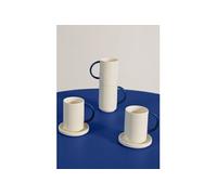 CREATE Service à thé en céramique Cobalt Collection / 4 tasses et 4 soucoupes / Céramique, peint en blanc et bleu cobalt, résistant jusqu'à 120 °C, passe au lave-vaisselle, au micro-ondes et au four,