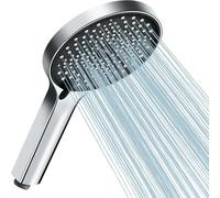 Cobbe Douchette Économiseur d'Eau, Grande Douchette Pluie avec 3 Modes de Jet, Boost de Pression, Noir/Chrome