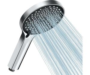 Cobbe Douchette Économiseur d'Eau, Grande Douchette Pluie avec 3 Modes de Jet, Boost de Pression, Noir/Chrome