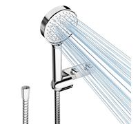 Cobbe Pommeau de Douche avec Filtre, Tête de Douche et Flexible 1.5M avec Support, Pommeau de Douche Anti-Calcaire 6 Modes de Pulvérisation Tête de Douche Haute Pression (Chrome)