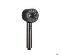 COBBE Pommeau de Douche Filtre PP Coton, 5 Modes Anti-Calcaire Haute Pression Arrêt d'Eau, Élimine Impuretés Sable Rouille, Gris