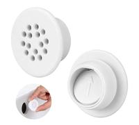 Cobee 2 anneaux de trop-plein pour lavabo, couvercle de trop-plein en | Rosace de trop-plein en silicone blanc avec clapet anti-retour, convient pour protection contre les odeurs et les insectes de