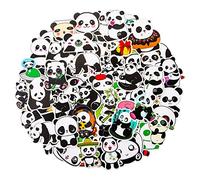 Cobee Lot de 100 autocollants Panda mignons en vinyle décoratifs, animés, imperméables, animaux, décorations DIY