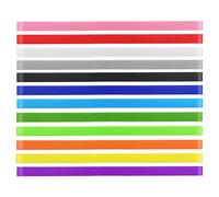cobee Lot de 12 bandes élastiques colorées en silicone pour livres, presse-papiers, carnets, grandes boîtes