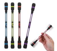 Cobee® Stylo rotatif rotatif, 4 pcs 19 cm Doigt roulant lesté rotatif Stylo à bille Revêtement antidérapant Stylo rotatif de jeu pour divertissement étudiant Soulagement(recharges noires 0,5 mm)