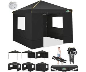 COBIZI Pavillon 3x3 Imperméable Stable Pop Up Protection UV 50+ Noir