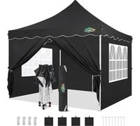 COBIZI Pavillon pliable 3x3 Imperméable Stable Protection UV 50+ Noir
