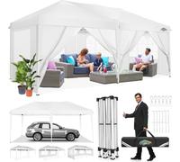 COBIZI Pavillon pliable 3x6 étanche à l'eau et résistant à l'hiver Pop Up Tente 6 parois latérales protection UV Tente de réception