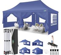 COBIZI Pavillon pliable 3x6m étanche stable avec 6 parois latérales