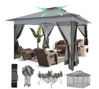 COBIZI Tonnelle Pop-up de 33 x 33 m, Facile à Monter, tonnelle d'extérieur imperméable et Portable avec moustiquaires, Toit à Double Ventilation et Sac de Transport pour terrasse, Jardin